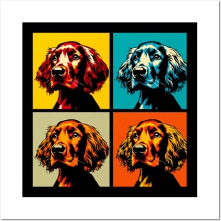 Pop Retro Art Irish Setter - Cute Puppy Posters and Art